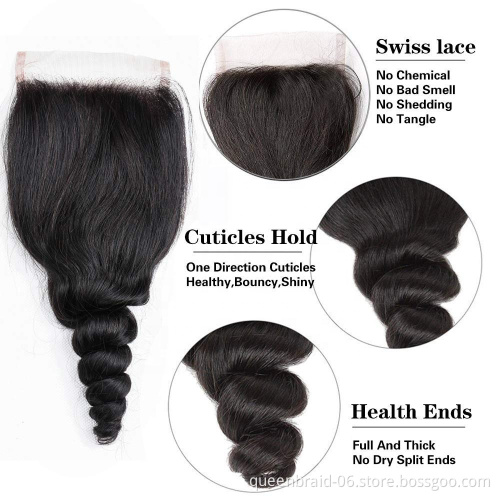 Brazilian Bundles Loose Wave Bundles Hair 100% Unprocessed Virgin Human Hair Bundles for Black Woman Loose Wave Hair Extension